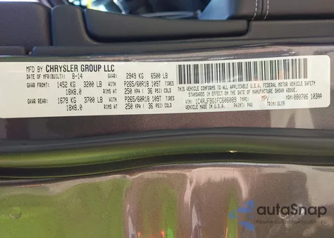 2015 Jeep Grand Cherokee Limited from USA, damaged, VIN 1C4RJFBG1FC606089